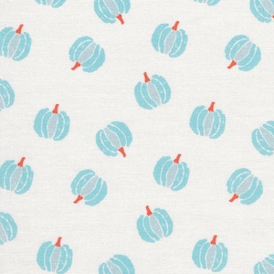 Blue Mini Pumpkins, Harvest Autumn Impressions - 100% Cotton Fabric - Select Your Size or By The Yard