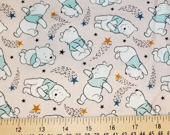 Winnie The Pooh Bear Baby Toss - 100% Cotton Fabric - Select Your Size or BTY
