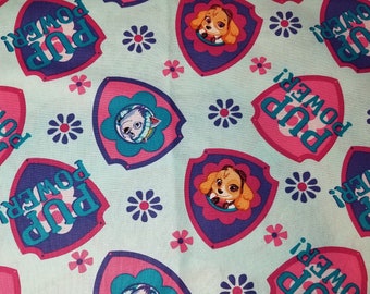 Paw Patrol Fabric Pup Power Shield - 100% Cotton Fabric - Select Your Size or BTY