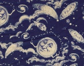 Cotton Fabric - Old Farmer's Almanac, A Moon In Sky Quilting Cotton - Select Your Size or By The Yard - 100% Cotton Fabric