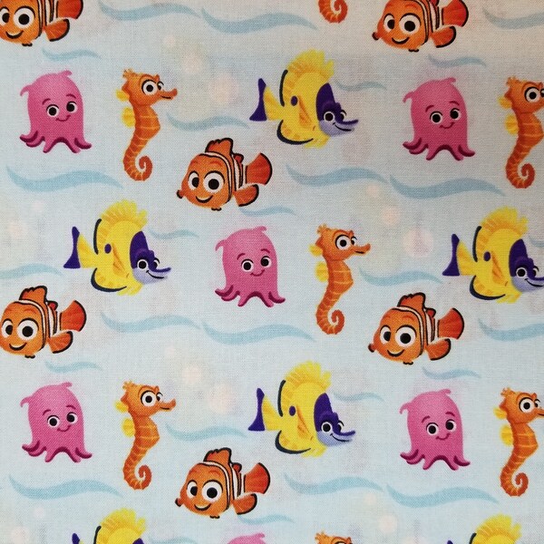 Finding Nemo and Friends - 100% Cotton Fabric - Select Your Size or By The Yard