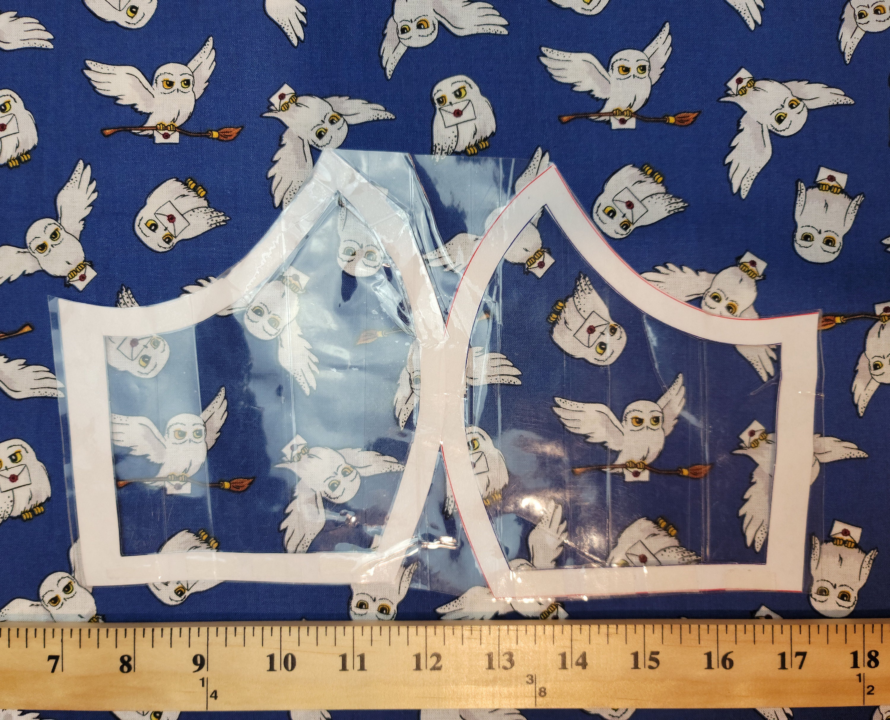 Cotton Fabric Harry Potter Hedwig Owl with Broom and Letter Etsy