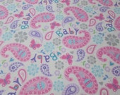 Flannel Fabric - Sweet Baby Love - REMNANT - 100% Cotton Flannel