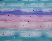 Flannel Fabric - Hearts on Pastel Tie Dye - REMNANTS (Multiple Sizes) - 100% Cotton Flannel