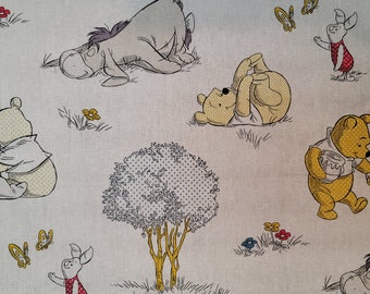 Winnie The Pooh, A Togetherish Sort Of Day, Piglet, Pooh Bear, Tigger, Eeyore Quilt Cotton - Select Size or By The Yard - 100% Cotton Fabric