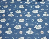 Character Flannel Fabric - Disney Baby Winnie the Pooh Clouds - REMNANTS (Multiple Sizes) - 100% Cotton Flannel