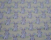 Flannel Fabric - Bunny Yellow - 27" Remnant - 100% Cotton Flannel