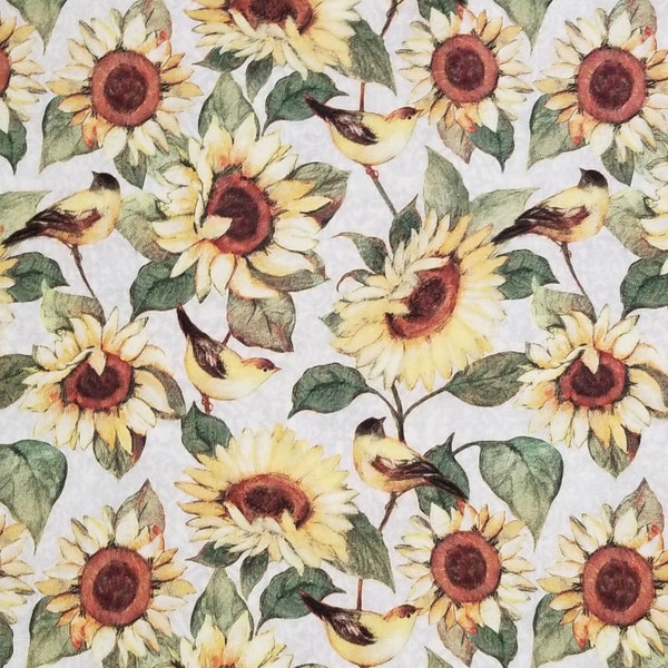 Sunflower Quilt Fabric Etsy