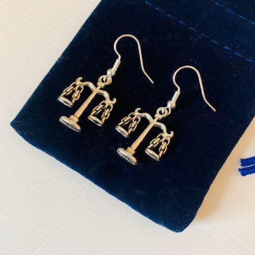 Quirky Judicial Law Scale Libra Symbol Handmade Silver Plated Etsy