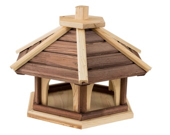 Vogelvoederbak, tafel, vogelhuis, houten tuinvoerstation, bad voor vogels!