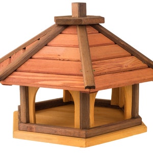 Vogelhaus wetterfest aus Holz, vogelfutterhaus, Futterhaus, Futterstation Bild 4