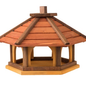 Vogelhaus wetterfest aus Holz, vogelfutterhaus, Futterhaus, Futterstation Bild 1