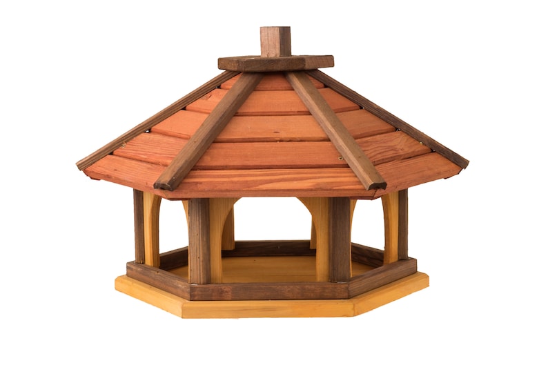 Vogelhaus wetterfest aus Holz, vogelfutterhaus, Futterhaus, Futterstation Bild 1