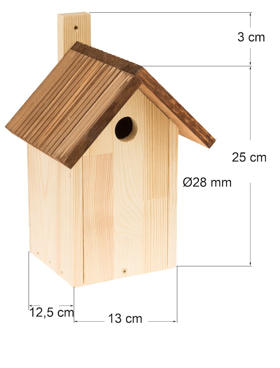 Set of 4 Wooden Nesting Boxes Bird Houses for Wild Birds Etsy UK