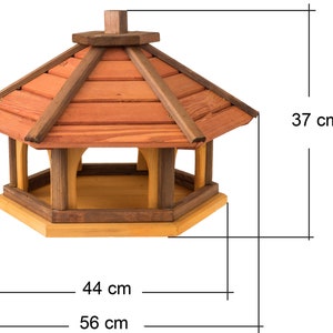 Vogelhaus wetterfest aus Holz, vogelfutterhaus, Futterhaus, Futterstation Bild 2