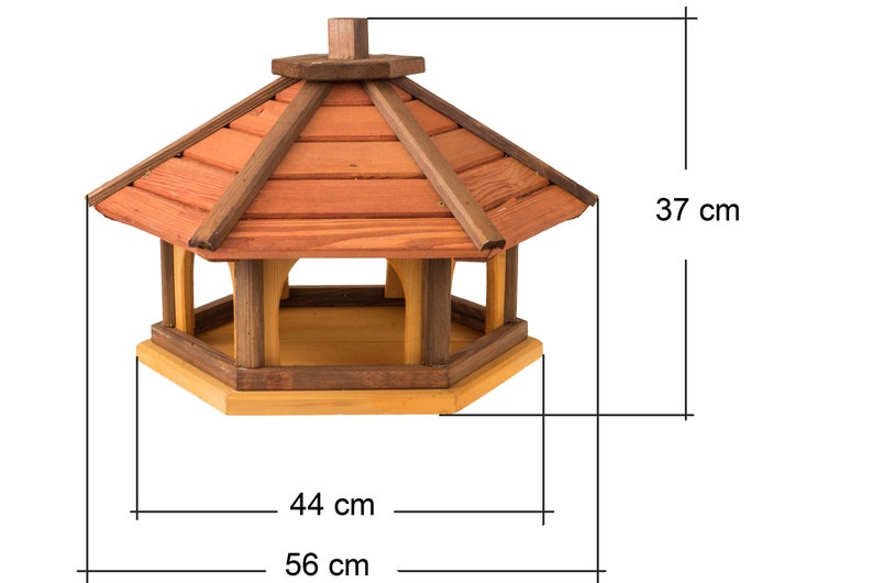 Vogelhaus wetterfest aus Holz, vogelfutterhaus, Futterhaus, Futterstation Bild 2