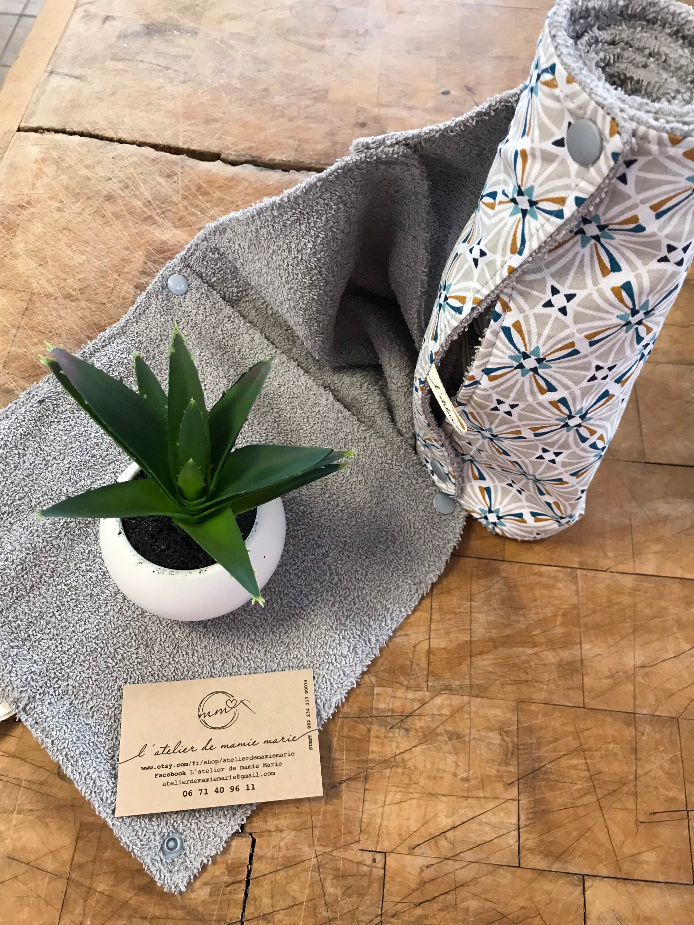 Essuie Tout Lavable en Coton Imprimé et Éponge 0 Déchets