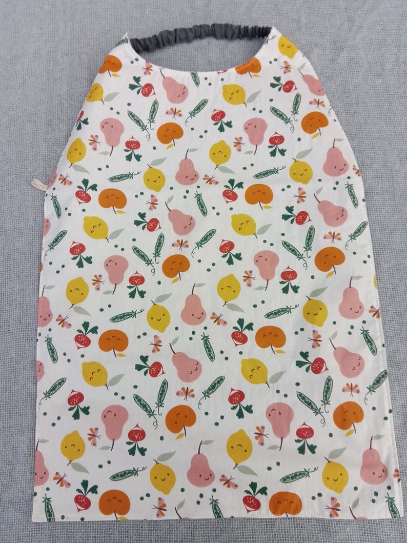 Serviettes de table Bavoir adulte imperméable avec élastique lavable grand modèle coton imprimé oekotex et nid d'abeille ou éponge image 4