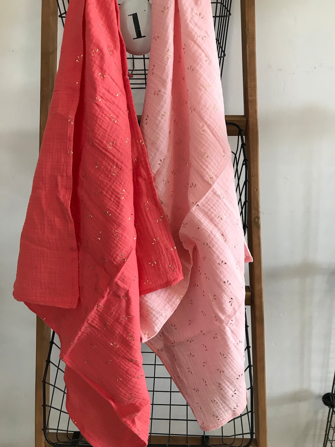 Set of 2 Double Cotton Gauze Swaddles Etsy