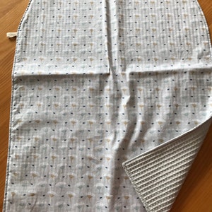 Serviettes de table Bavoir adulte avec élastique lavable grand modèle coton imprimé oekotex et nid d'abeille ou éponge ombre