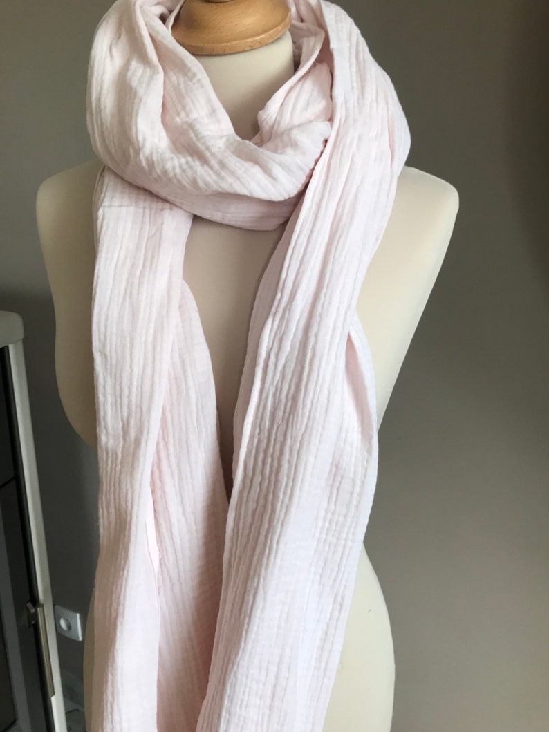 scarf scarf stole or snood in double cotton gauze image 2