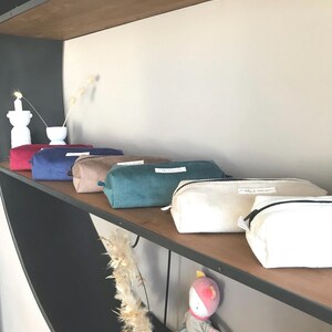 Trousse en tissu velours côtelé