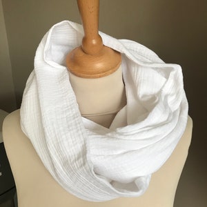 foulard chèche étole ou snood en double gaze de coton image 9