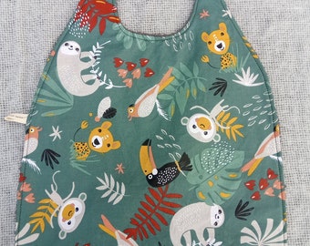 Serviettes de cantine Bavoir enfant maternelle école imperméable avec élastique  lavable grand modèle coton imprimé oekotex et éponge