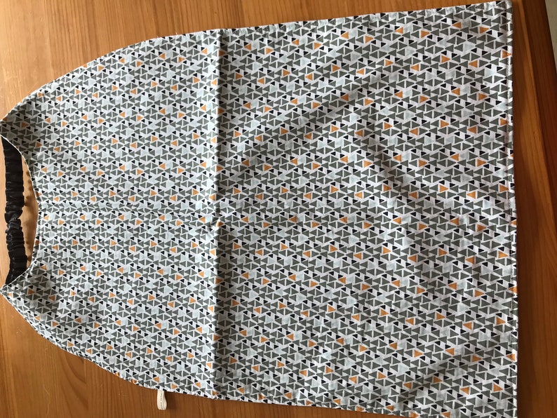 Serviettes de table Bavoir adulte avec élastique lavable grand modèle coton imprimé oekotex et nid d'abeille ou éponge geometrique