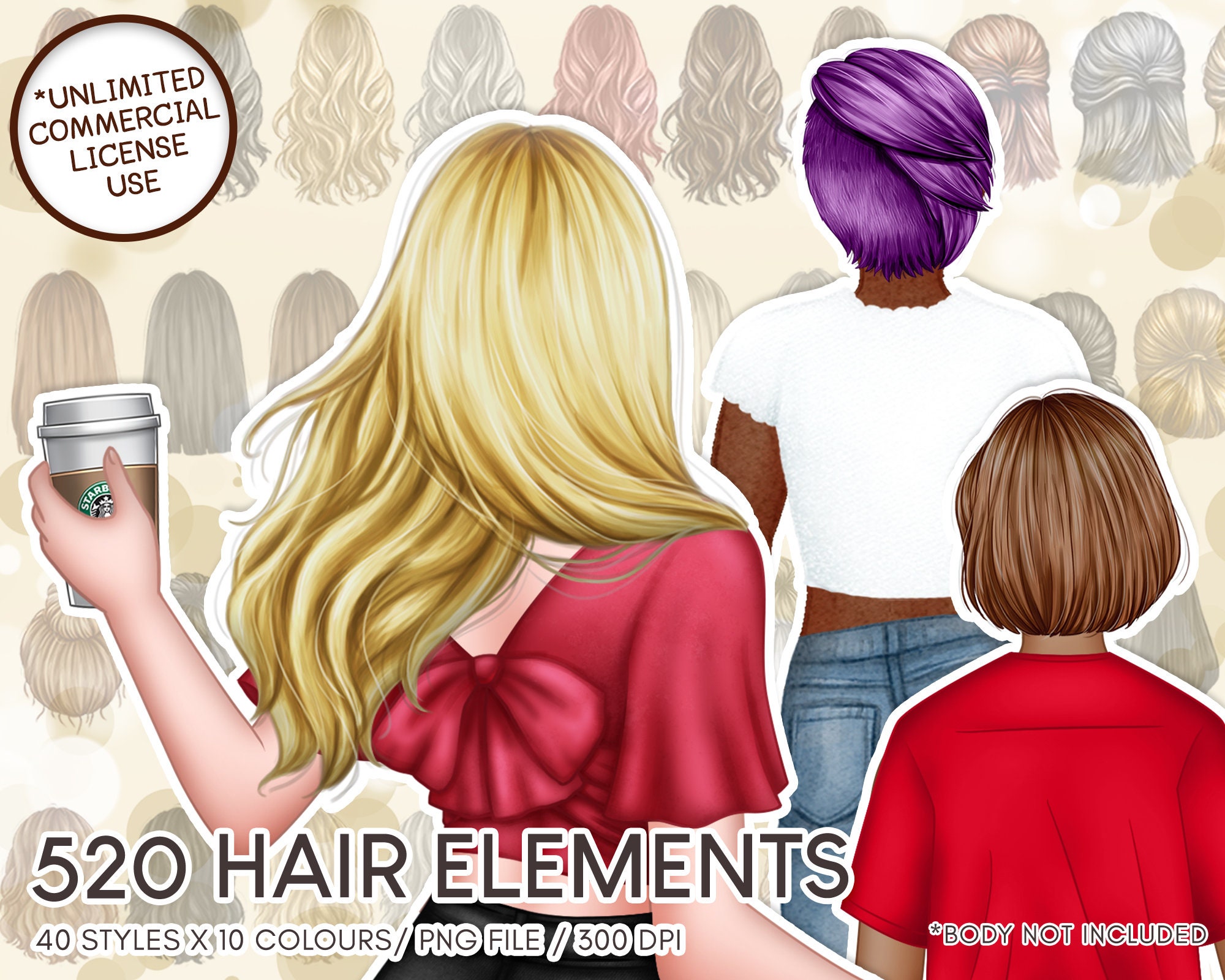 Hair Clipart Long Hairstyle Braided Hair Best Friends - Etsy Hair Clipart Long Hairstyle Braided Hair Best Friends - Etsy