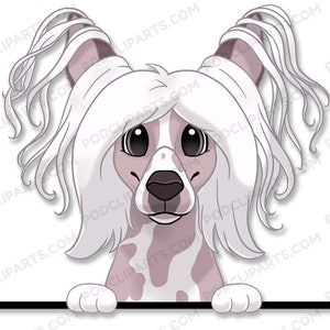 Chinesischer Wappen Cartoon Hund Portrait, Hund Zeichnung Png, Hund Clipart, Hund Liebhaber PNG, Hund Gesicht Digitale ClipArt, Peeking Dog Clipart - IL54