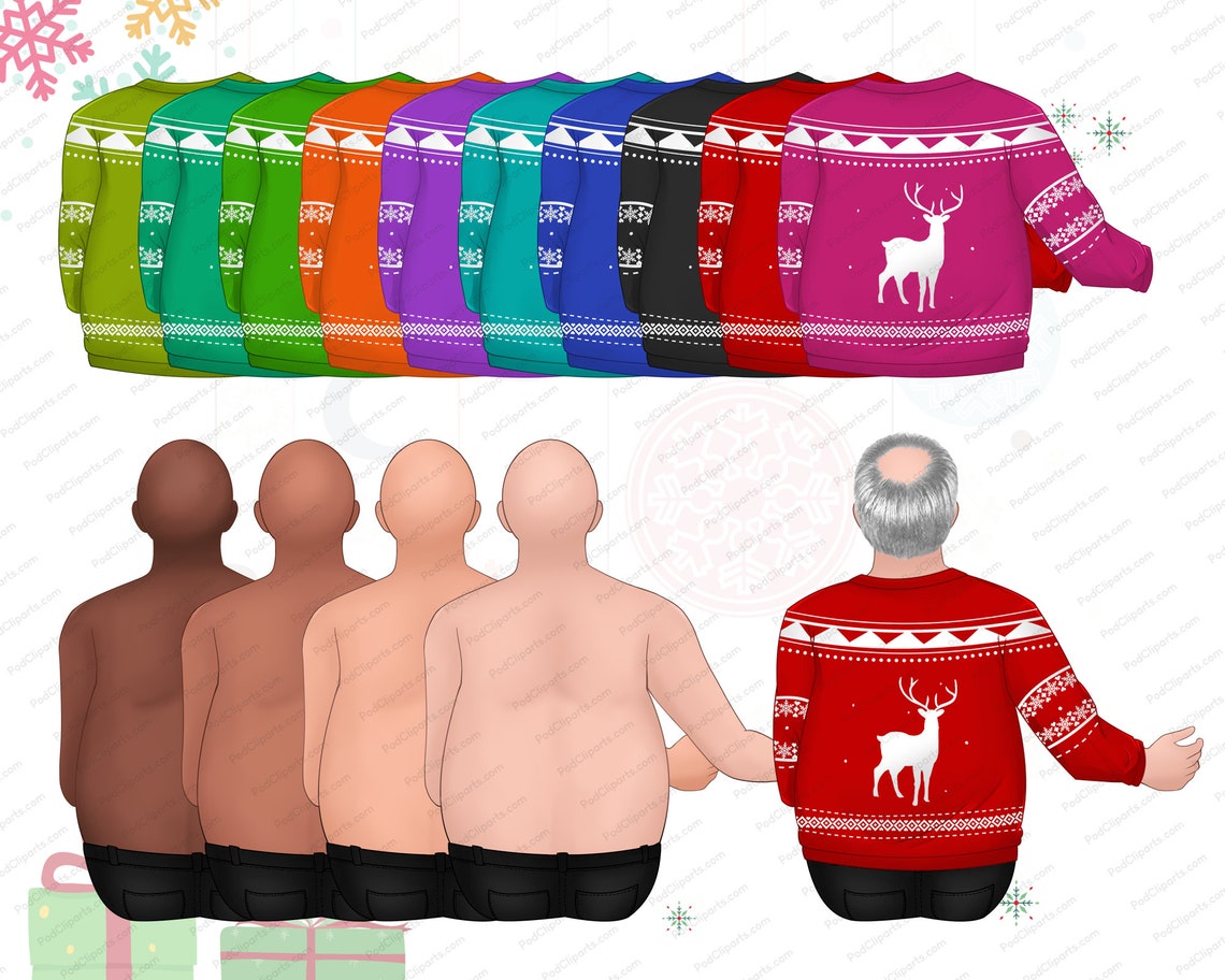 Mom Dad and Daughter Clipart Christmas Family Clipartwinter - Etsy