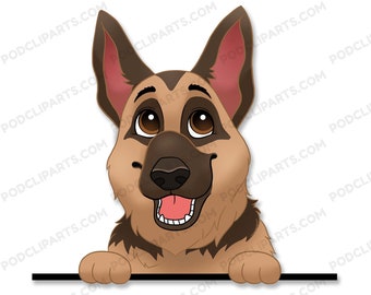 German Shepherd Dog Breed, German Shepherd png, Dog Lover, Dog Clipart, Cricut Cut, Pet Portrait, Cartoon Dog Portrait,Dog Face,PNG,JPG-IL06
