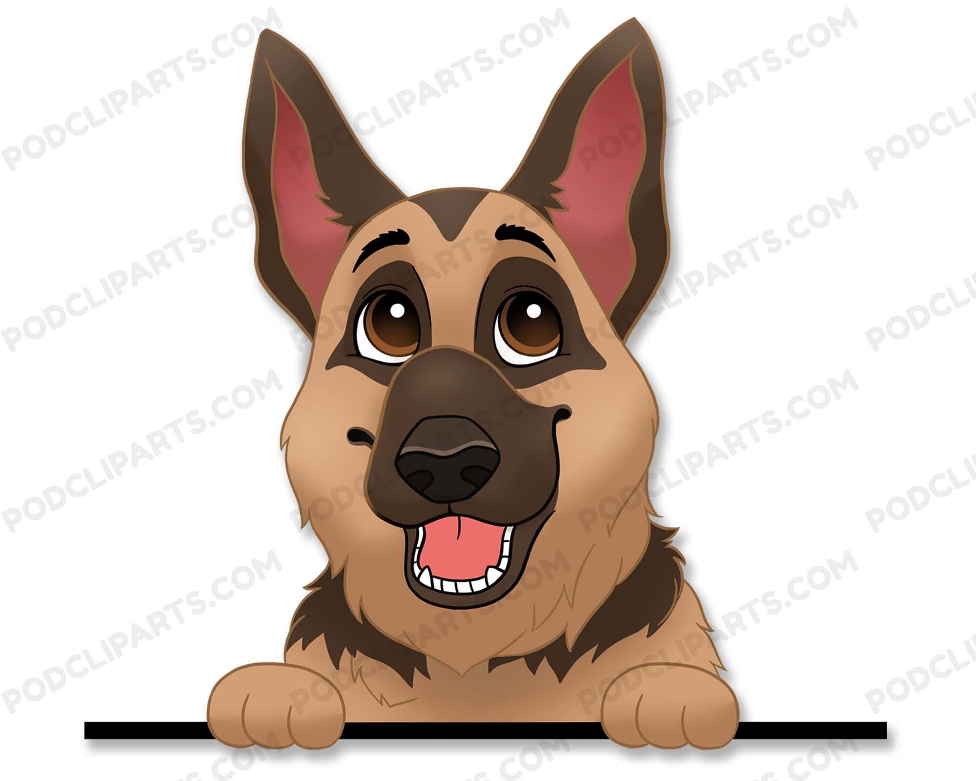 Deutsche Schäferhund Hunderasse, Deutscher Schäferhund png, Hundeliebhaber,  Hund Clipart, Cricut Cut, Haustier Portrait, Cartoon Hund Portrait, Hund  Gesicht,PNG,JPG-IL06 - .de