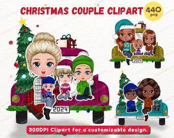 Chibi Matki z dziećmi Clipart PNG, Niestandardowy Portret Rodzinny, Mama Córka Syn Noworodek, Dziadkowie, Osoby Starsze, Rodzina - CA335