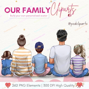 FAMILY CLIPART, Family Png files, Family Cut File, Family Bundle, Family Clipart, Family Design, Fathers day, Mom dad, Group - CA467