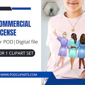 Commercial license for 1 clipart set : Use for up to 500 units per listing in the final product