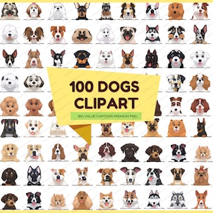 100 Bundle Peek A Boo Hund American Cartoon Style Clipart, Anime Haustier Portrait, Welpen Digital Art, Haustier Portrait, spähen Hund PNG VOL.1-3- CA200