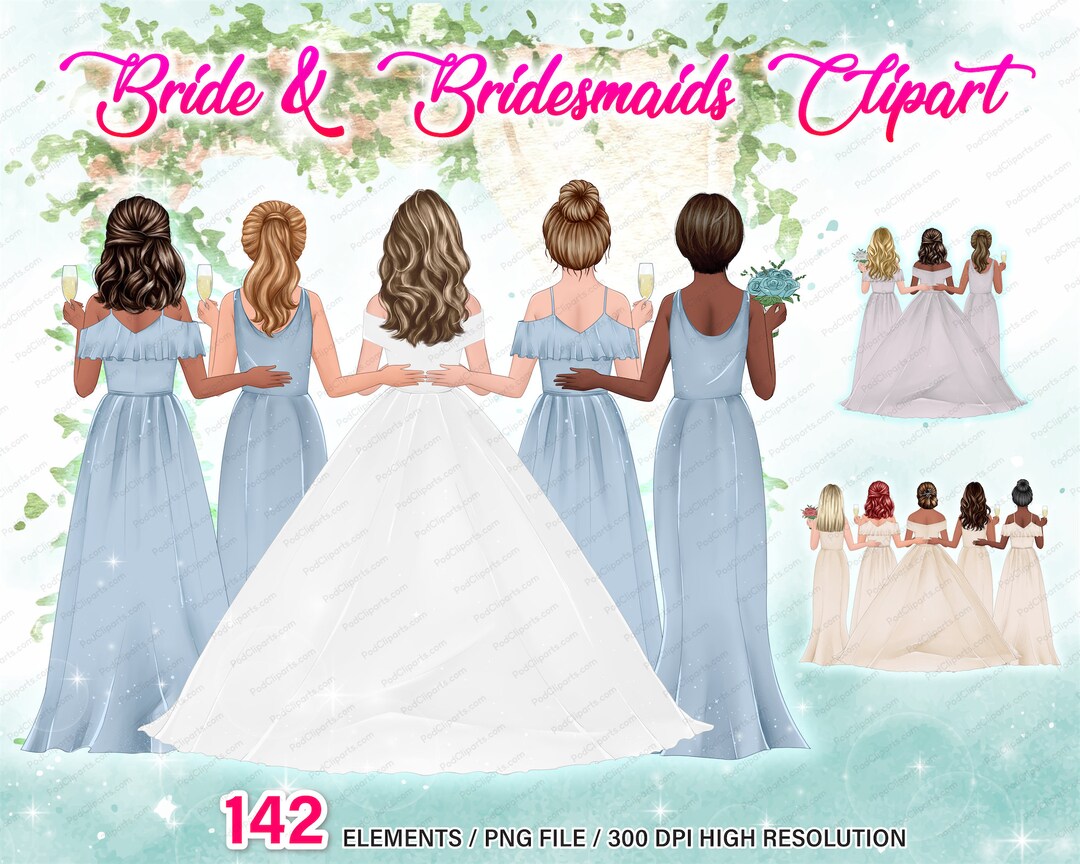 Personalised Will You Be My Bridesmaid Clipart PNG, Bridesmaid Proposal
