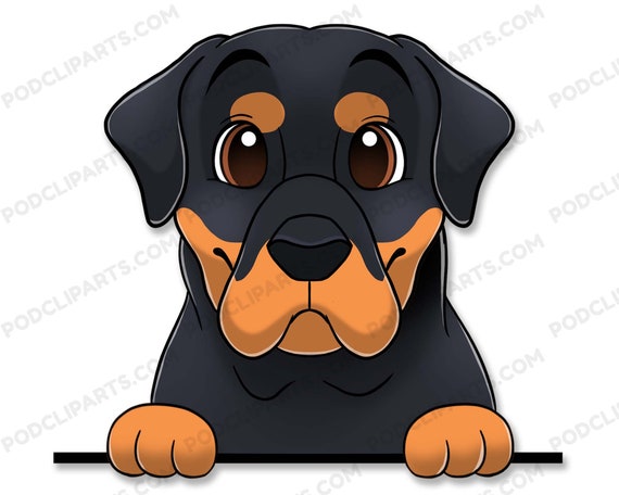 Rottweiler Cartoon Drawing