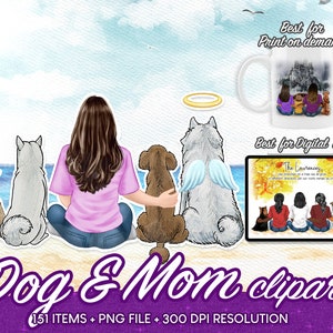 dog mom clipart, dog clipart, dog print png, Best friends clipart, Dog lover clipart, Pet clipart, dog mom png, besties clipart, mother clipart, dog watercolor, mama clipart, Custom Family png, Mothers Day clipart, dog parents, Breeds Dog png