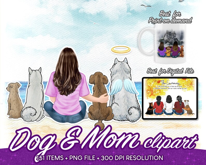 dog mom clipart, dog clipart, dog print png, Best friends clipart, Dog lover clipart, Pet clipart, dog mom png, besties clipart, mother clipart, dog watercolor, mama clipart, Custom Family png, Mothers Day clipart, dog parents, Breeds Dog png