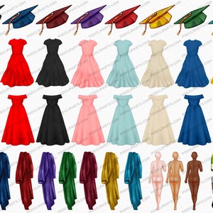 University clipart, Students Graduation, Graduation Clipart, Graduating Girls Clipart, School Clipart, College Clipart,Graduating girls-CA20 image 2