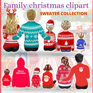Clipart z rodziną na Boże Narodzenie, Clipart z przytulną zimą, Clipart z motywami sezonowymi, Clipart z rodzicami i dziećmi, Clipart z Bożym Narodzeniem, Clipart z Nowym Rokiem, Boże Narodzenie z rodziną PNG-CA141