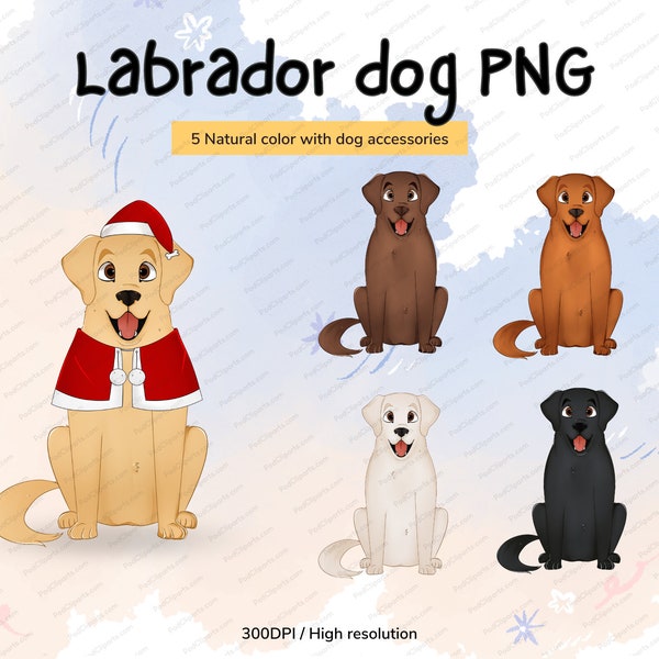 Labrador Dog Breed, Personalized Pet Portrait, Dog sit, Cartoon Pet Portrait, Dog Clipart, Cartoon Portrait,Pet Drawing,PNG,JPG-CA212