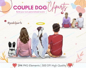 Family Clipart Bundle - Family Illustrations : Mom, Dad, Kids, Dog and Cat, Best Friends | Brother, Sister MEGA BUNDLE | PNG - CA476