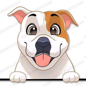 Pitbull Terrier Clipart,Pitbull PNG,American Pit Bull PNG,Pitbull Cricut,Pitbull Cut File,Pitbull Peeking Dog,Dog Face Digital Clip Art-IL16