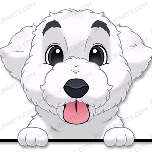 Labradoodle Dog Clipart, Small Dog, PeekABoo Dog,Cartoon Pet Portrait,Pet Cartoon,Cartoon Dog,Dog Portrait,Pet Drawing,Dog Face Clipart-IL46