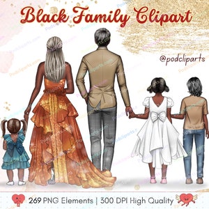 Clipart pacchetto famiglia nera, migliore clipart per famiglia, riunione di famiglia, vista posteriore seduta, festa della mamma, figlio e figlia, bambini PNG-CA498