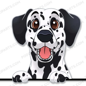 Dalmatian Dog Face Digital Clip Art, Pet Portrait, Dog portrait Painting, Cartoon Dog Portrait, Digital Dog Art,Pet Portrait from Photo-IL35